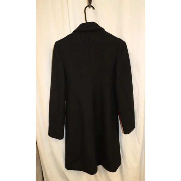 Kate Spade Coat Size Small Pea Coat Black Damaged (3) - Picture 2 of 10